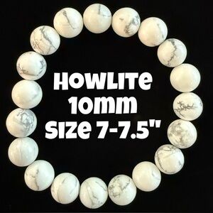 Authentic Howlite 10mm Stretchy Bracelet by Bombshell‎ Beads